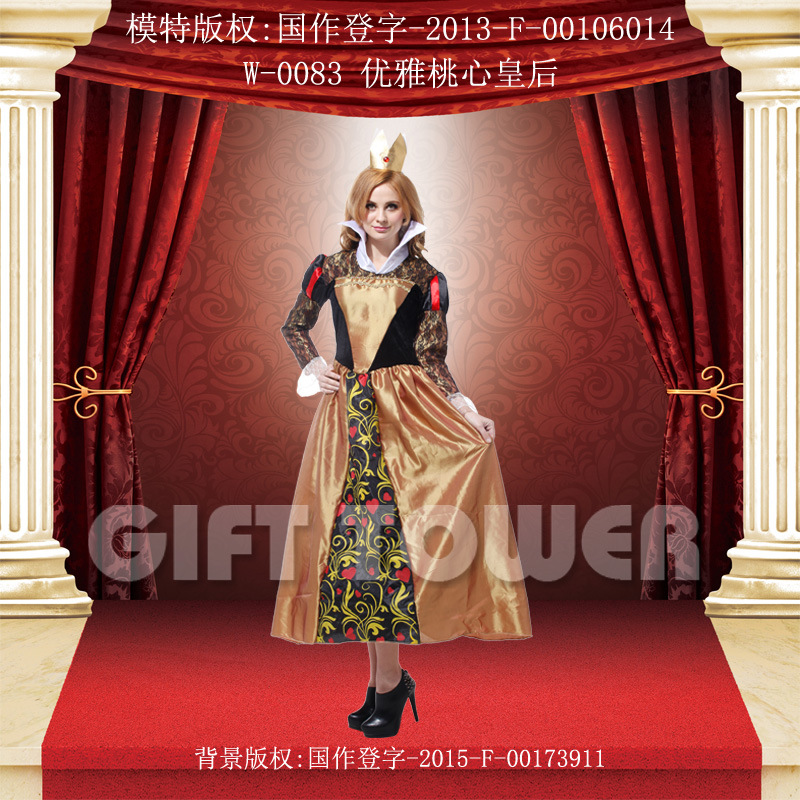 焕佑,万圣狂欢PARTY化妆舞会公主服装W-0083優雅桃心皇后情趣装产品图