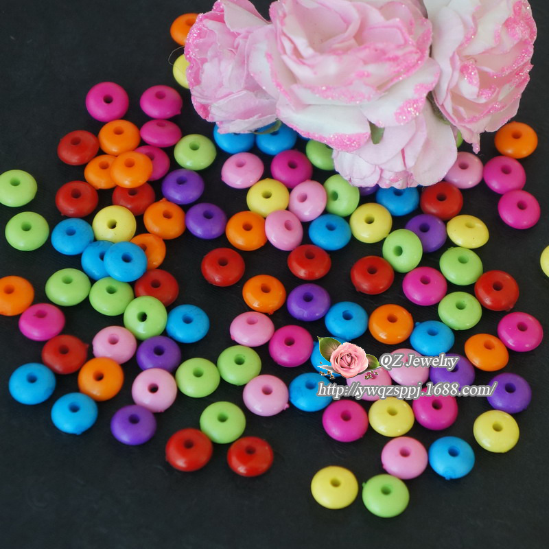Children's diy handmade scattered beads, colorful candies, acrylic beads, necklace accessories, beaded toys, flying saucer beads