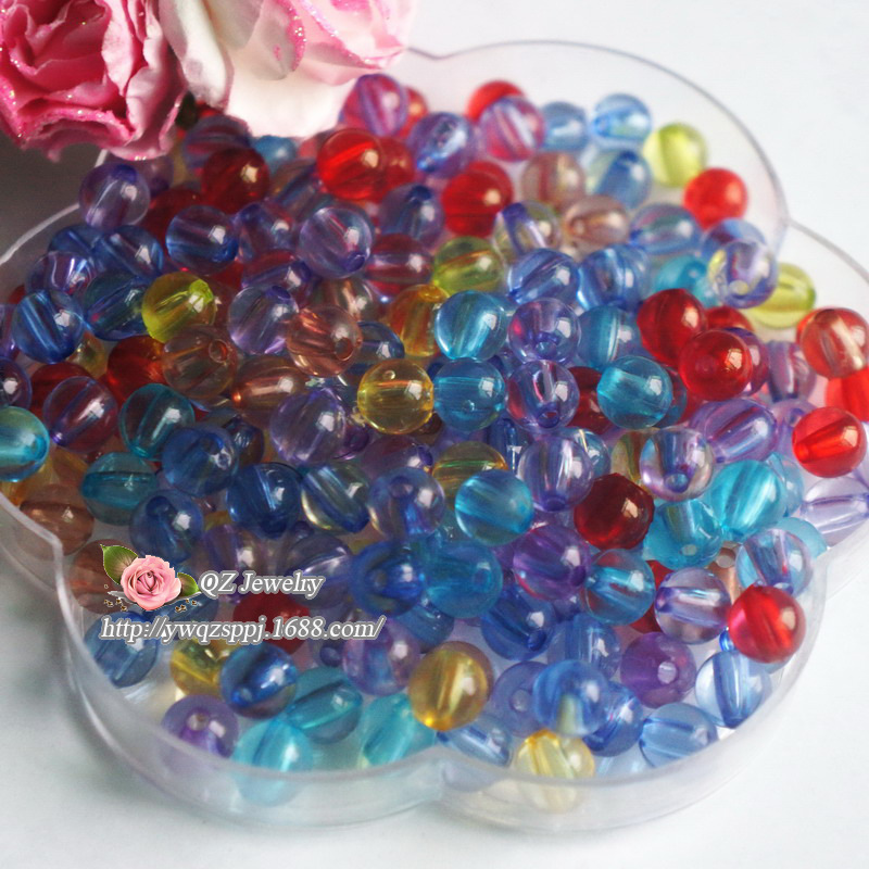 4mm transparent acrylic round beads for home decoration door curtain beads/curtain string beads DIY hand-woven string beads wholesale