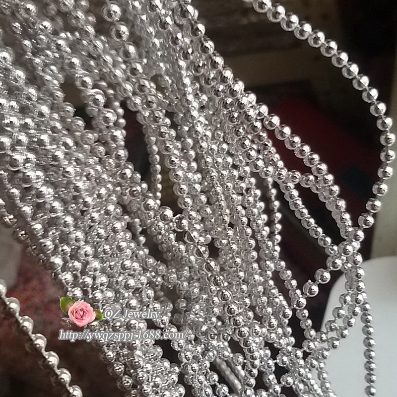 Wholesale Golden Earth electroplated bead chains, large and small interval connected bead chains, wedding background decoration arch bead curtains Specification image