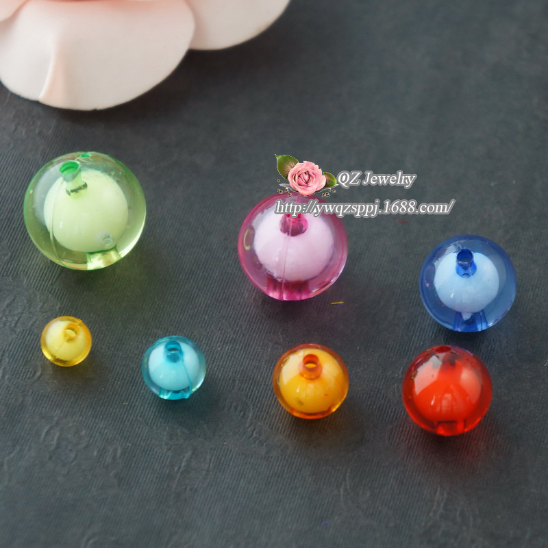DIY educational beading toys for kindergartens, children's educational teaching AIDS, mixed-color large round beads, medium beads, acrylic beads
