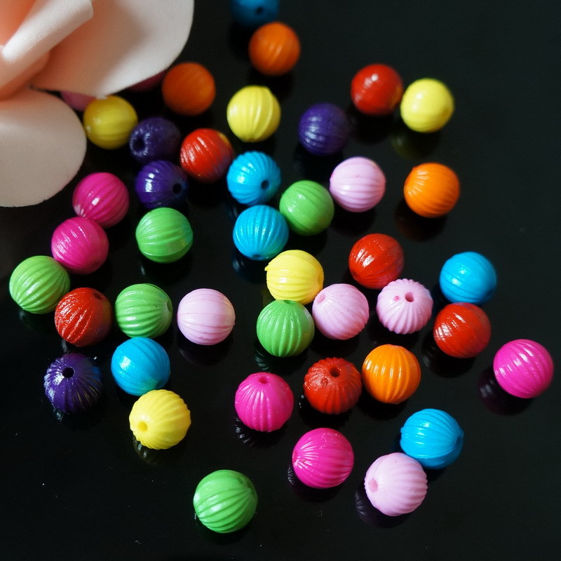 手链项链饰品配件 DIY儿童饰品 女童手链串珠材料 彩色南瓜珠产品图