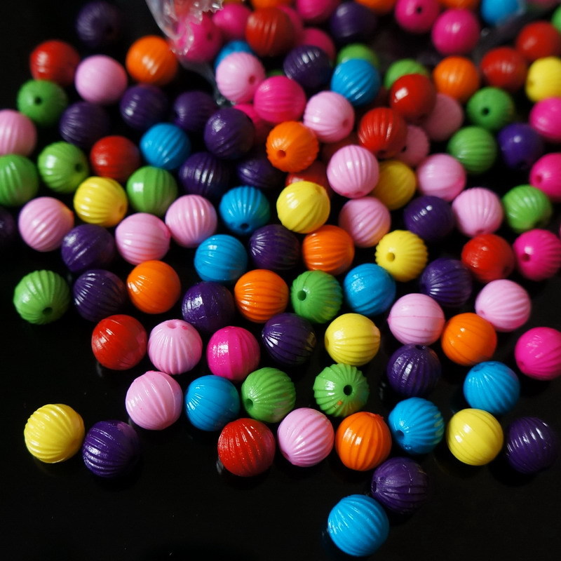 手链项链饰品配件 DIY儿童饰品 女童手链串珠材料 彩色南瓜珠细节图