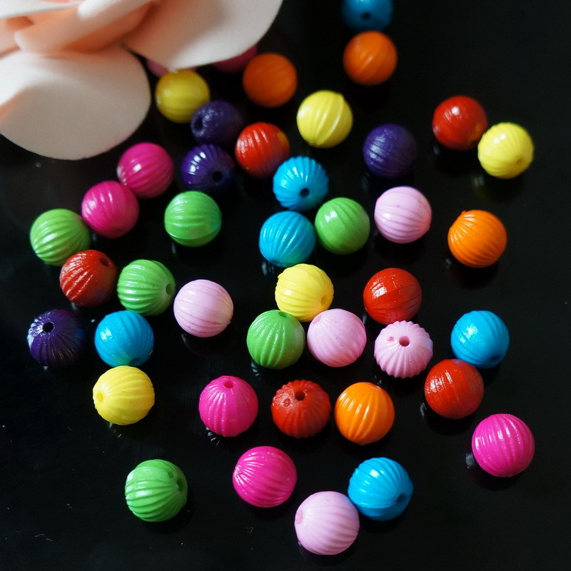 手链项链饰品配件 DIY儿童饰品 女童手链串珠材料 彩色南瓜珠