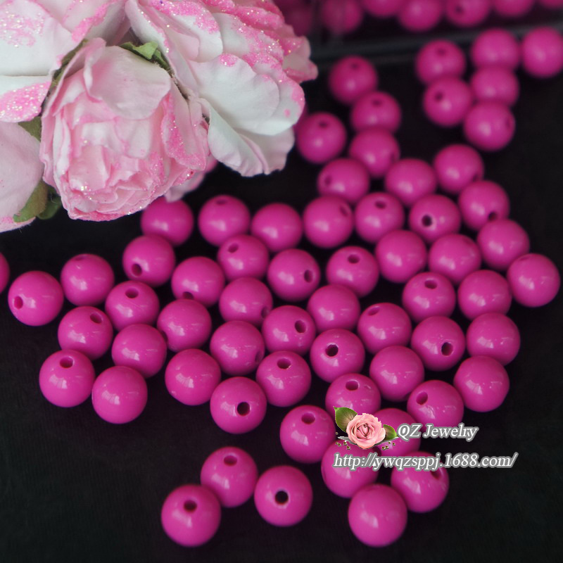 Children's early education training diy scattered beads macaron color series colored round beads acrylic candy beads mixed color wholesale Specification image