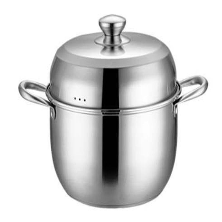Factory direct sales of stainless steel steamers, double-bottom single-layer double-ear steamers, steamer baskets, multi-functional steamers, high-end gifts