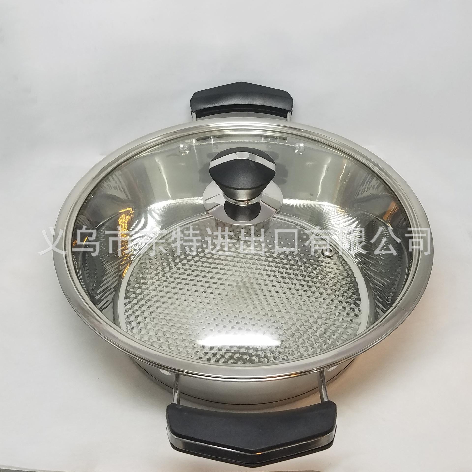 Factory direct sales of stainless steel double-ear hot pot, non-magnetic clear soup pot, household multi-purpose soup pot, gift pot Item Picture
