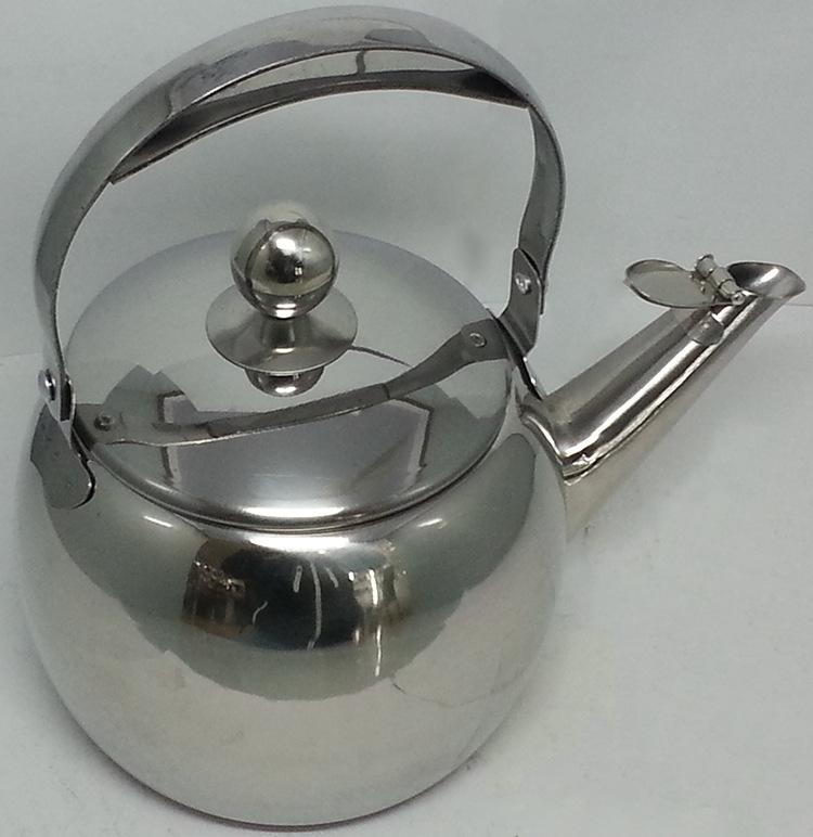 Factory direct sales of stainless steel water kettles for export, European-style round kettles, household multi-functional water kettles, steel handle water kettles wholesale details Picture