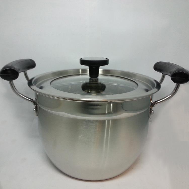 Factory direct sales of stainless steel Korean-style high pot with double bottom, double ears, multi-purpose soup pot, household stewing pot, gift pot