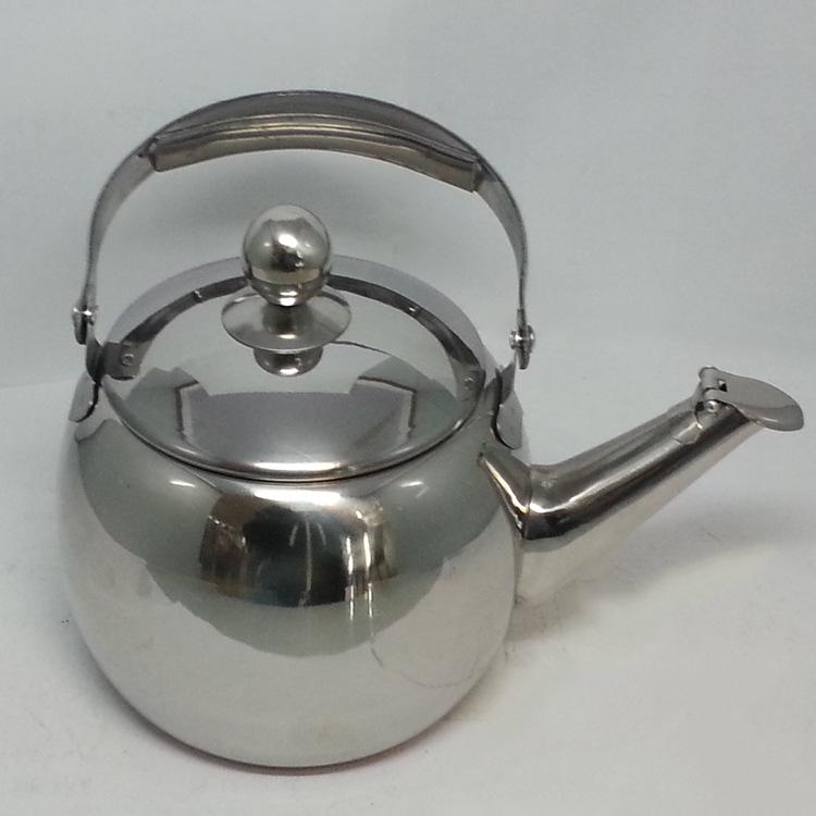 Factory direct sales of stainless steel water kettles for export, European-style round kettles, household multi-functional water kettles, steel handle water kettles wholesale