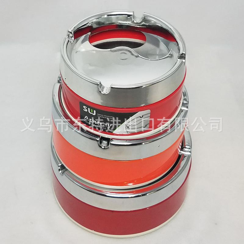 Factory direct sales of stainless steel rotary seal ashtrays, colorful gift ashtrays for bars, hotels and KTVS details Picture