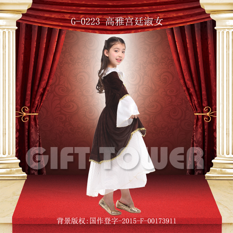 Hwan-woo Carnival Costume, Masquerade Ball Hero Performance costume,G-0223 Elegant Court Lady cosplay costume details Picture