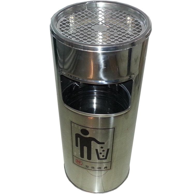 Factory direct sales of stainless steel luxury fruit peel buckets, hotel, shopping mall, corridor trash cans, high-end sanitary ware Specification image