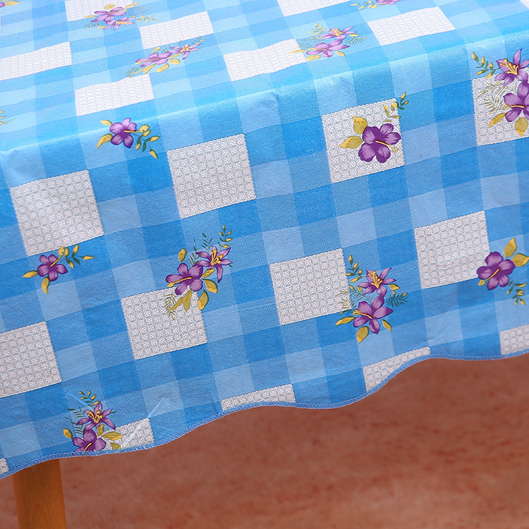 PVC waterproof no-wash wavy edge cotton table cloth pastoral style square round table cloth tea table mat manufacturers direct sales Specification drawing