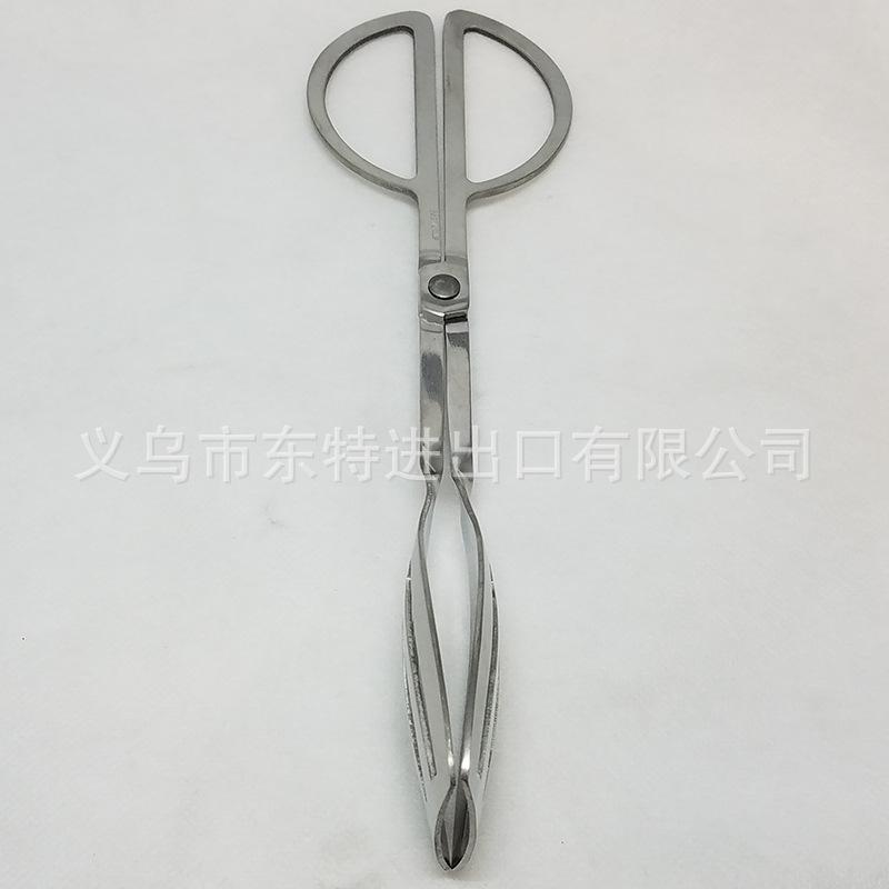Stainless steel BBQ cake steak scissors, food tongs, baking and barbecue tongs, kitchen small tools Specification image