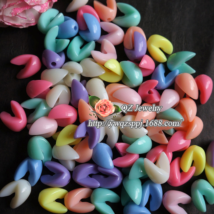 Factory direct sales of 12*14mm two-piece macaron-colored bead diy bracelet beading accessories