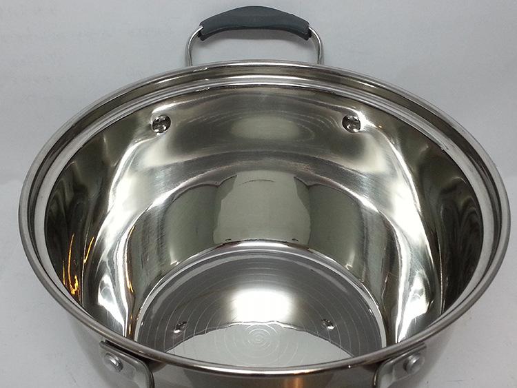 Factory direct sales of 8-piece set of stainless steel bottom combination cover silicone handle, 18-24cm high-end gift pot stewing pot Specification image