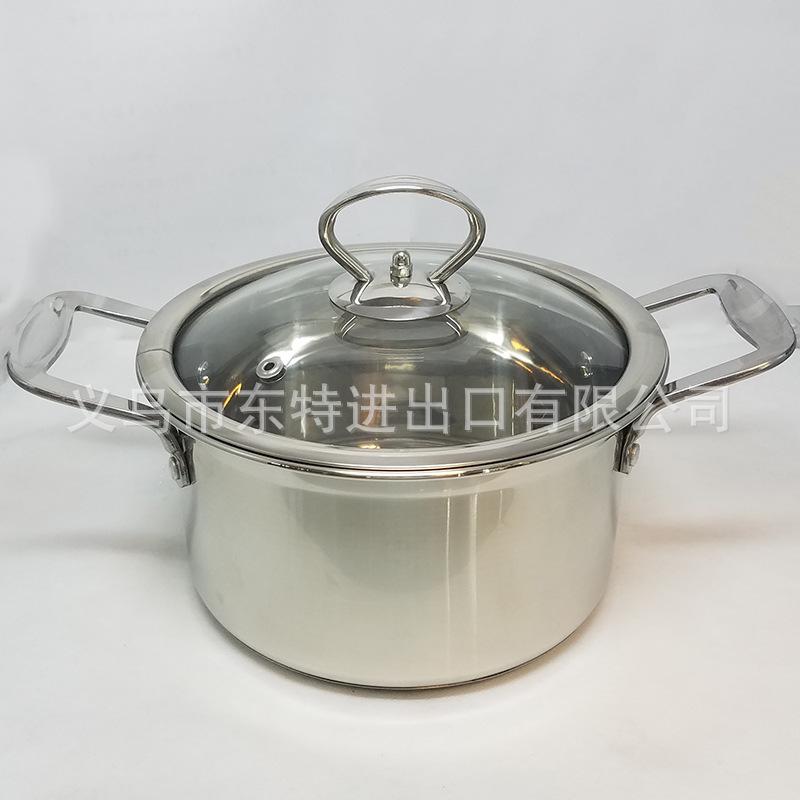 Factory direct sales of stainless steel non-magnetic double-bottom premium soup pot, household multi-purpose noodle cooking pot, soup making gift pot undefined