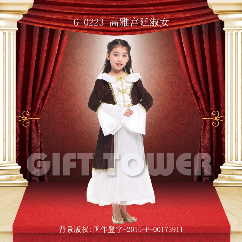 Hwan-woo Carnival Costume, Masquerade Ball Hero Performance costume,G-0223 Elegant Court Lady cosplay costume Specification image