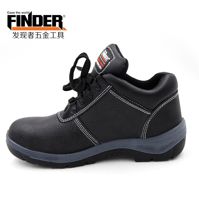 车间防砸安全鞋冬季 劳保工作鞋 牛皮防穿刺钢头足部防护鞋细节图