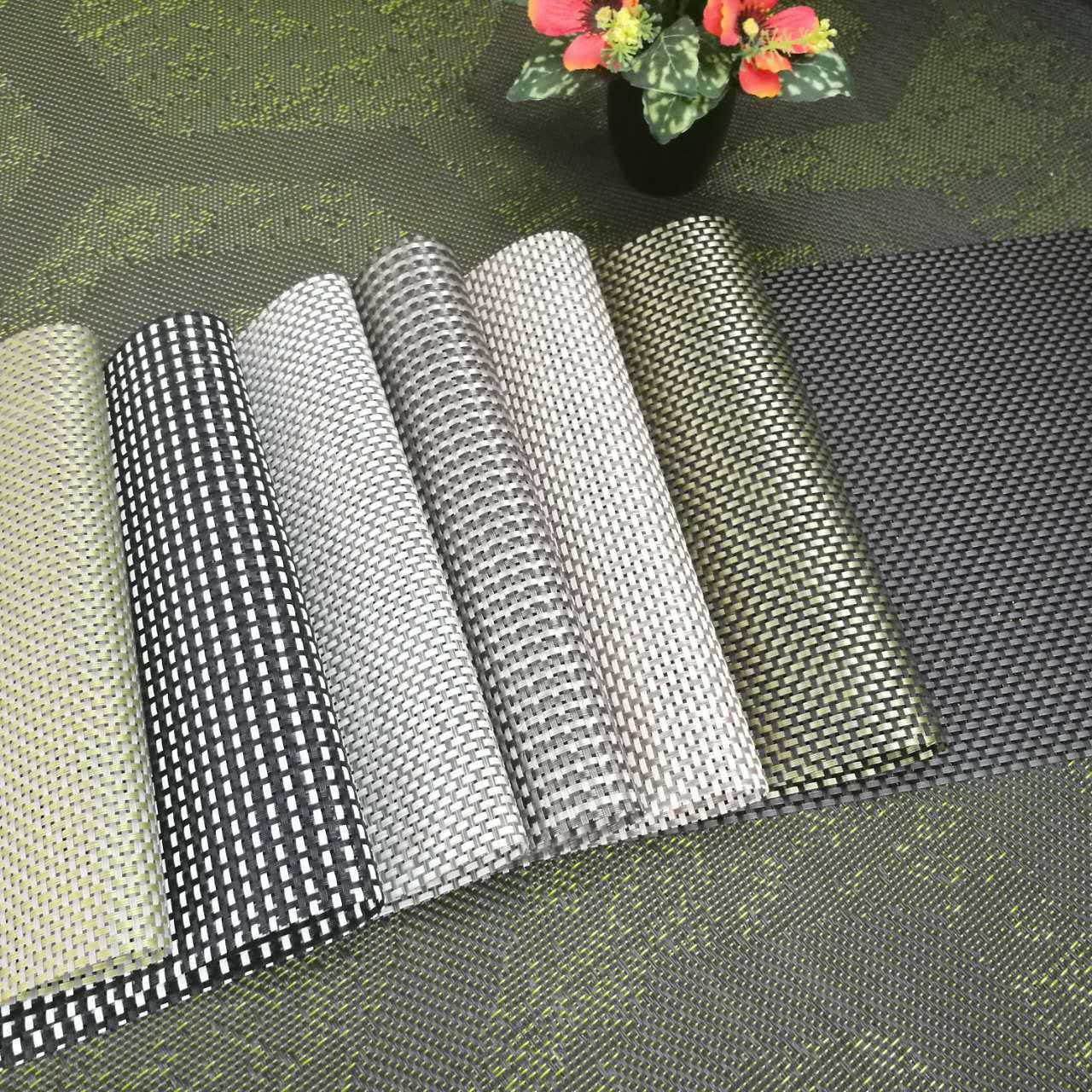 2020新款特斯林餐垫PVC环保酒店西餐垫 创意隔热垫杯垫定制批发