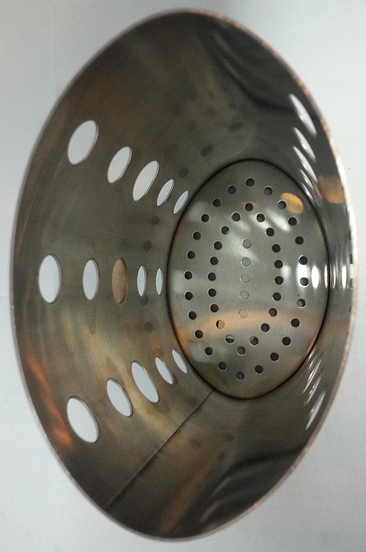 Factory direct sales of stainless steel chopstick buckets, household punched and brushed egg-shaped cookware buckets, and tableware buckets for fast food and snack shops details Picture
