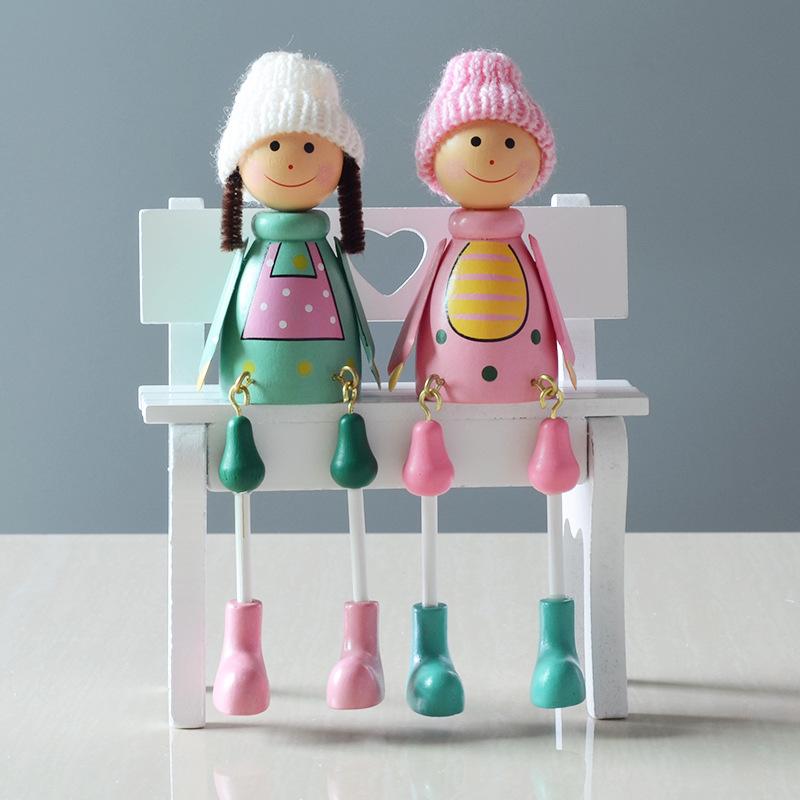 New strange creative small small dangling doll wooden crafts ornaments Fashion home ornaments wholesale