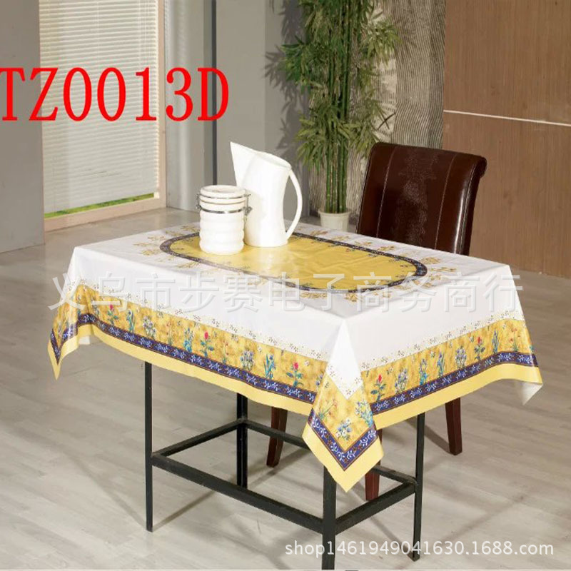 10S crystal printed PVC tablecloth plant flower tablecloth waterproof table cloth Application Scenario
