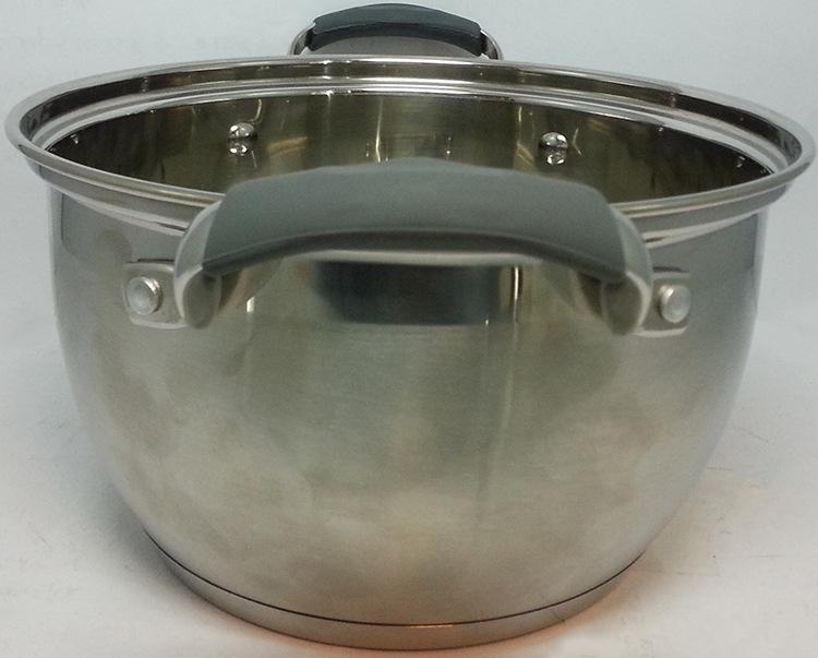 Factory direct sales of 8-piece set of stainless steel bottom combination cover silicone handle, 18-24cm high-end gift pot stewing pot details Picture
