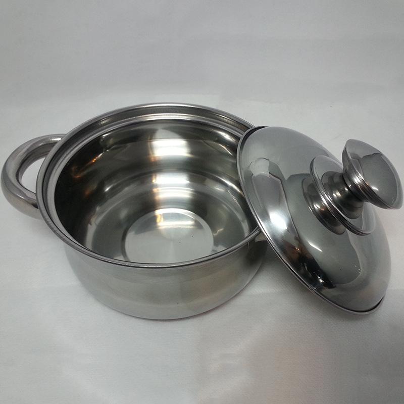 Factory direct sales of stainless steel American-style pot sets, four-piece sets, all-steel LIDS and steel handles, soup POTS, household stewing POTS Item Picture
