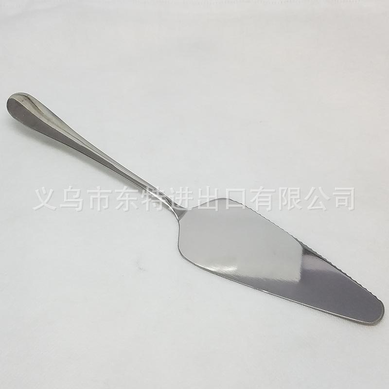 不锈钢蛋糕铲披萨芝士刀带齿三角刮刀烘培工具煎饼铲细节图