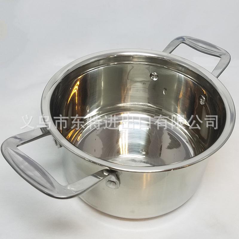 Factory direct sales of stainless steel non-magnetic double-bottom premium soup pot, household multi-purpose noodle cooking pot, soup making gift pot Item Picture