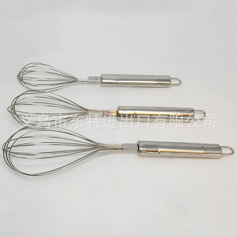 Factory direct sales of stainless steel double-head bright egg beater, steel-handled household baking supplies, manual egg beater Application Scenario