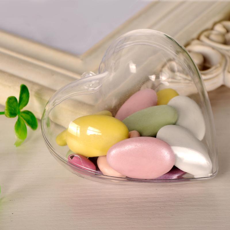 A large quantity of heart-shaped transparent Christmas balls, PS plastic balls, scene decoration, macaron plastic balls, high-quality plastic balls in stock details Picture