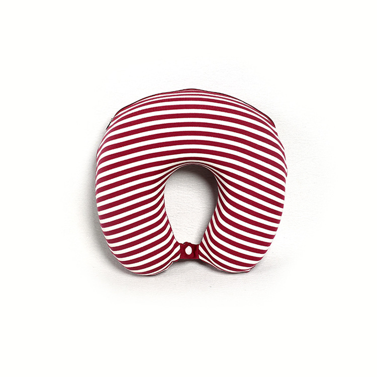 New Stripe U-Shaped Pillow Memory Cotton Nap Pillow Slow Rebound Sleep Pillow To Protect Cervical Spine U-Shaped Travel Pillow Manufacturers Wholesale Item Picture