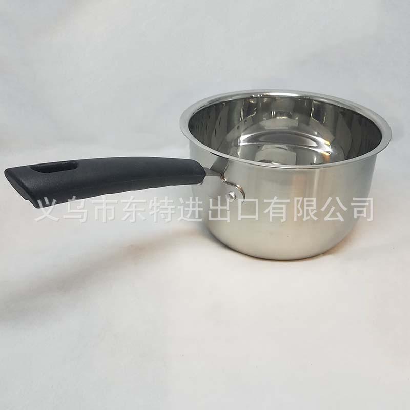 Factory direct sales of stainless steel glass lid single-handle milk pot, high-end gift noodle cooking pot, uncoated pot Item Picture