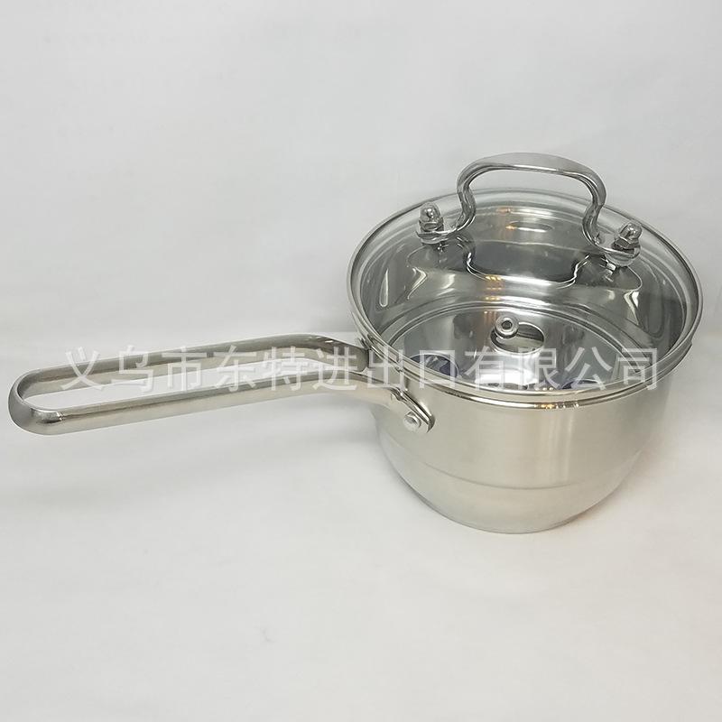 厂家直销不锈钢无磁奶锅家用煮面锅宝宝辅食锅单柄奶锅礼品锅产品图