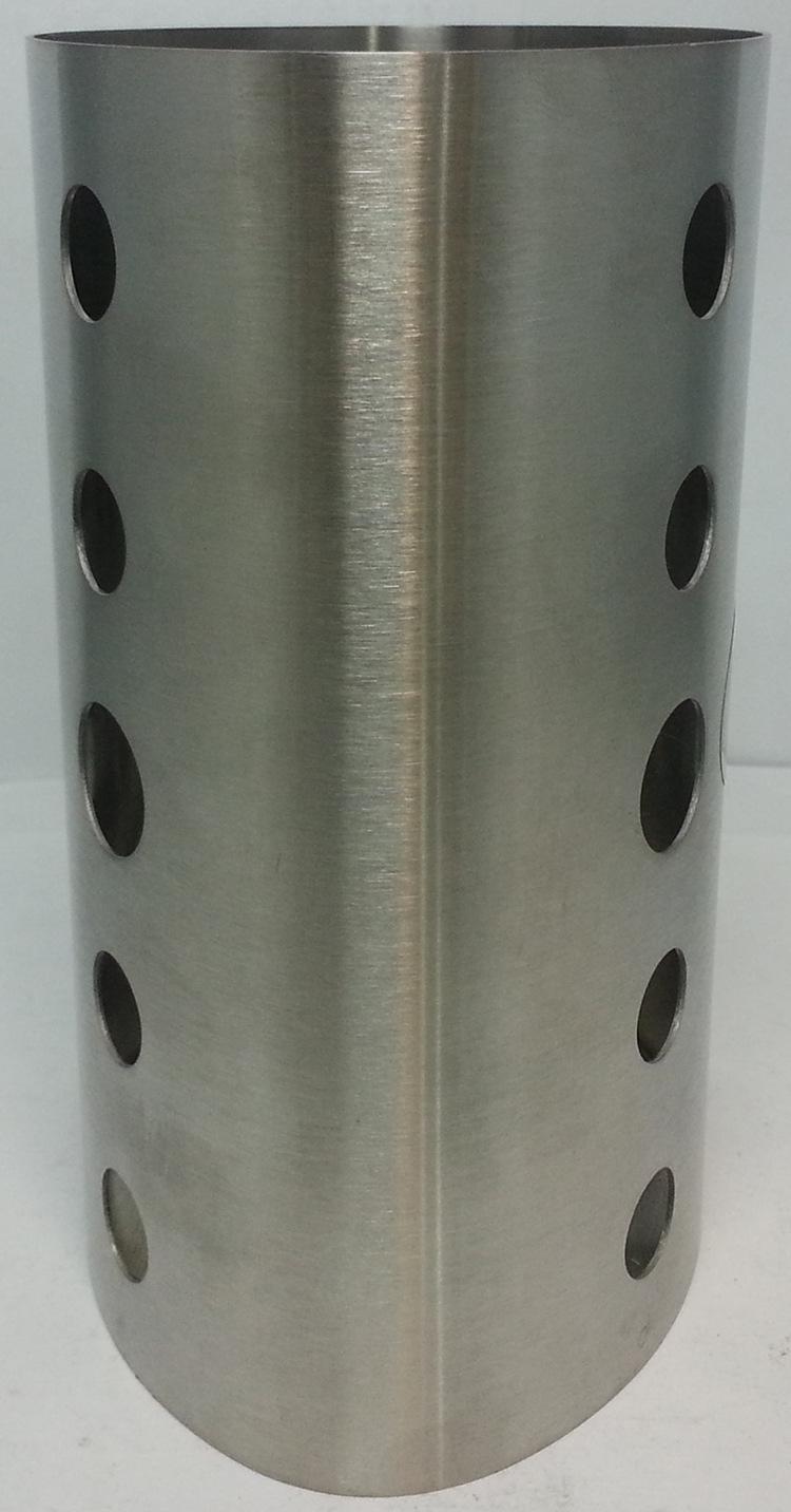 Factory direct sales of stainless steel chopstick buckets, household punched and brushed egg-shaped cookware buckets, and tableware buckets for fast food and snack shops Specification image