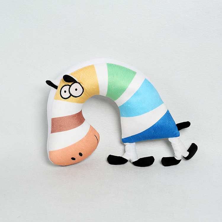 Custom Children's Foam Particle Toy U-Shaped Pillow Animal Neck Pillow Baby Neck Pillow Embroidery Travel Pillow undefined