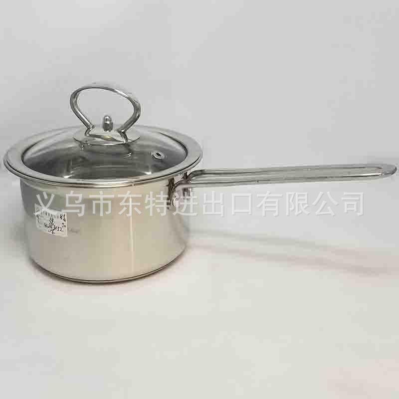 厂家直销不锈钢奶锅复底面条锅钢柄无磁宝宝辅食锅礼品锅详情图6