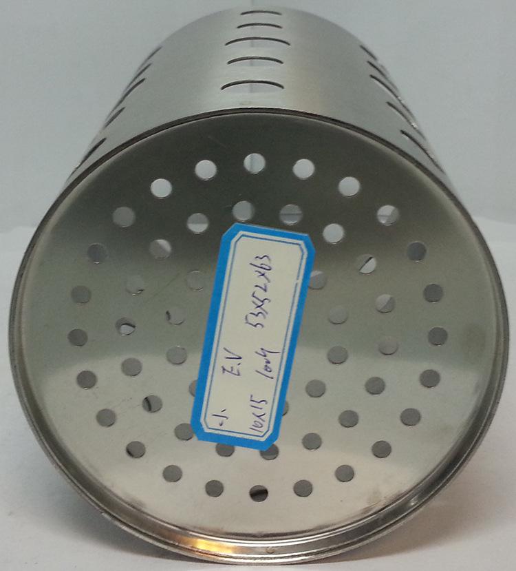 Factory direct sales of stainless steel surface brushed chopstick buckets, fast food restaurant chopstick cages, household round perforated chopstick buckets details Picture