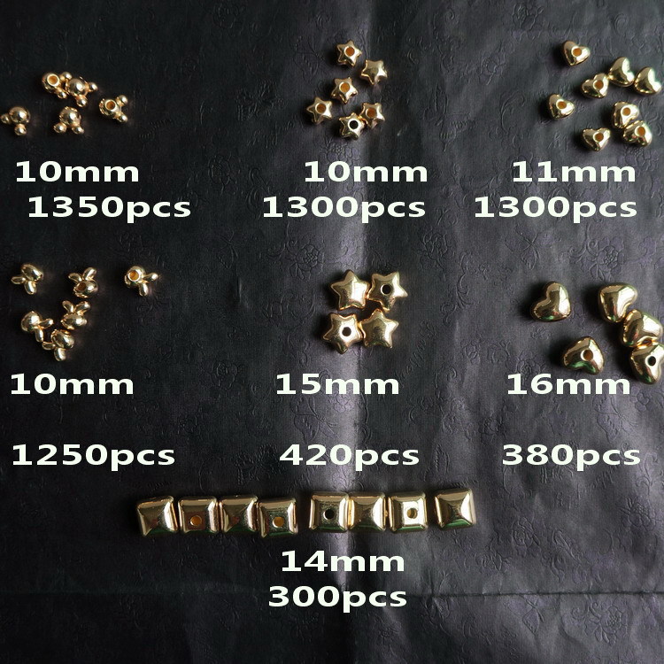 Factory direct sales of single-hole irregular-shaped hair band and hair rope accessories, as well as wholesale of heart-shaped electroplated bead hair accessory accessories Application Scenario