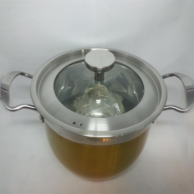 Direct-sale stainless steel soup pot, Korean-style colorful high soup pot, household multi-functional stewing pot, gift pot