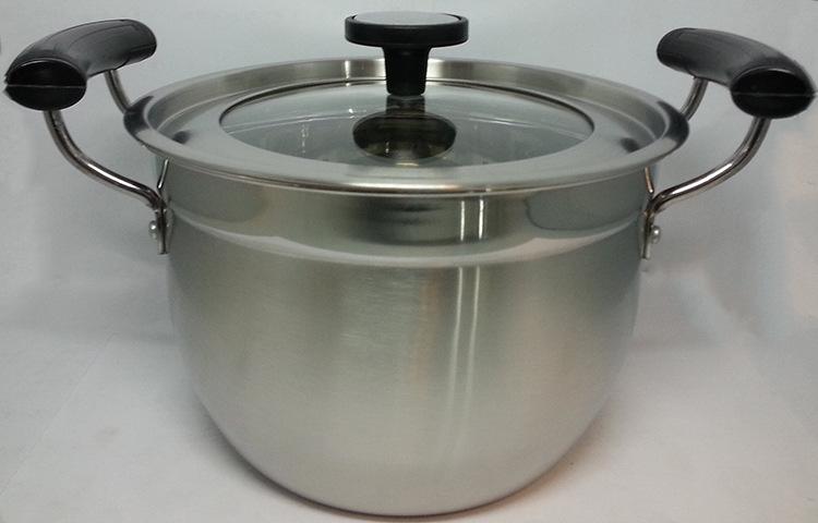 Factory direct sales of stainless steel Korean-style high pot with double bottom, double ears, multi-purpose soup pot, household stewing pot, gift pot Specification image