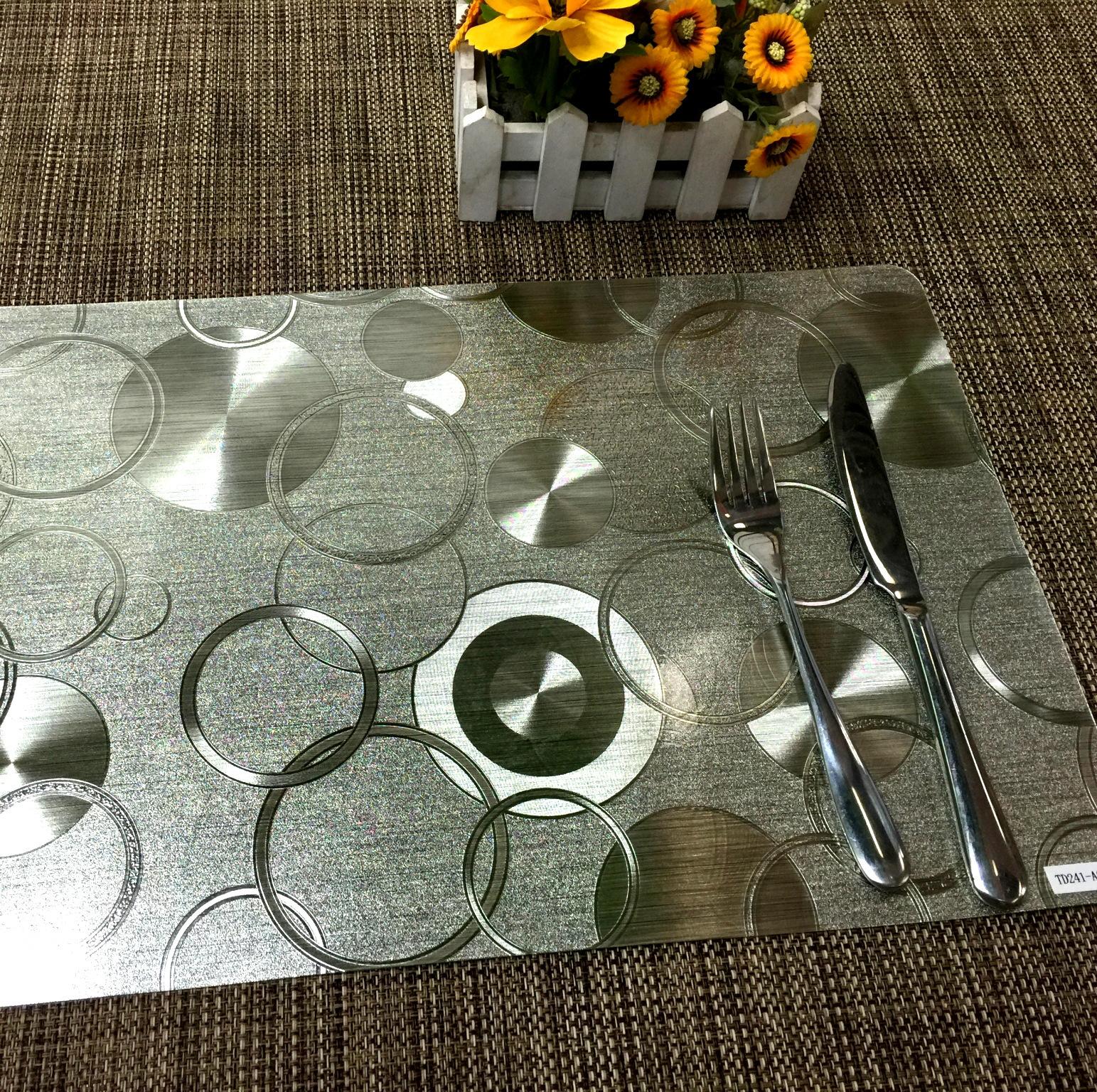 欧式简约pvc餐桌垫防滑隔热垫定制 环保碗碟盘西餐垫PVC一件代发