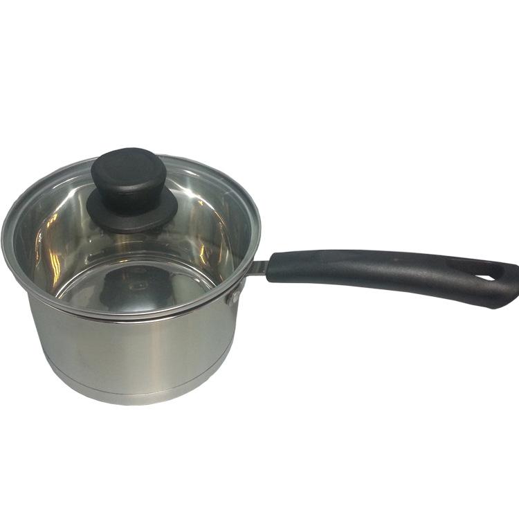 Manufacturer's stainless steel milk pot, non-magnetic single-handle milk pot, high-end household gift milk pot, small soup pot