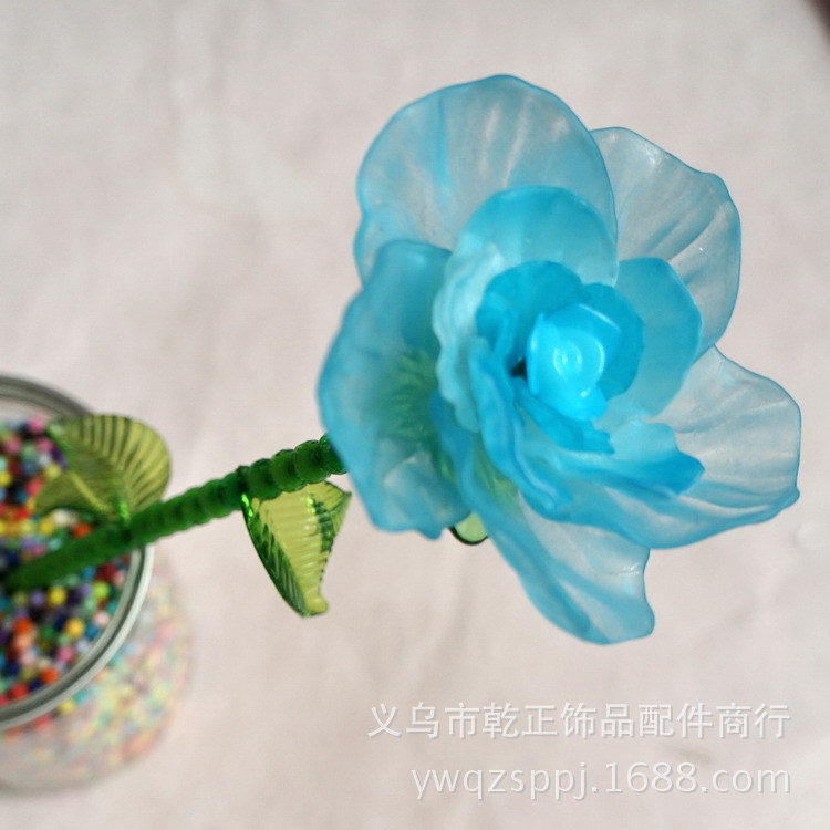 DIY children's jewelry accessories for acrylic mixed-color broad bean flower and colorful little bean sprout button decoration beads Application Scenario