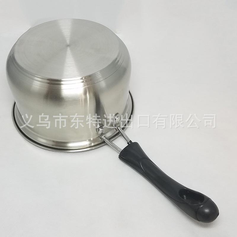 Factory direct sales of stainless steel three-piece sets, milk pot, steel lid, baby food pot, noodle pot, household milk pot sets Specification image