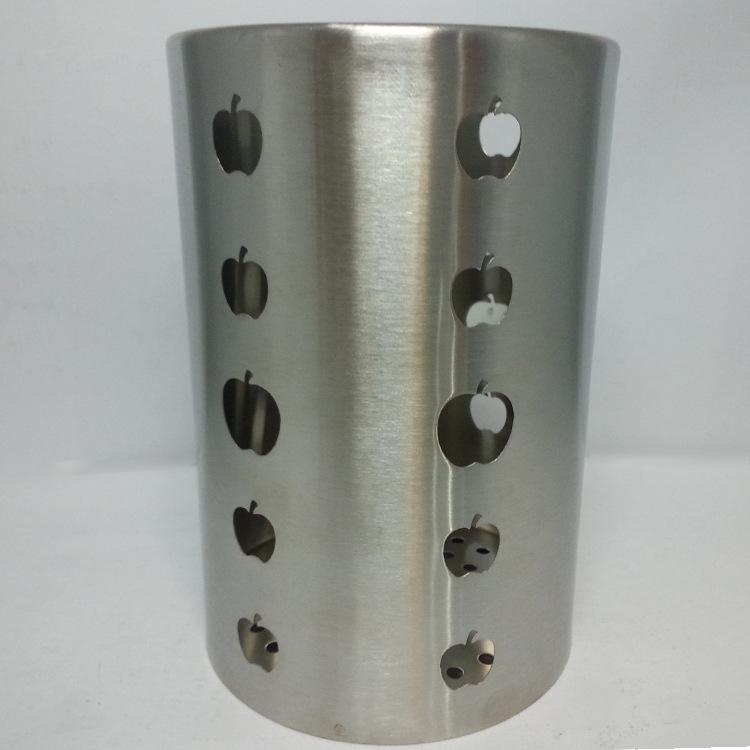 Factory direct sales of stainless steel chopstick cages, apple seat punching chopstick buckets, restaurant tableware buckets, cookware buckets
