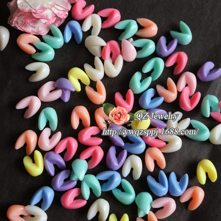 Factory direct sales of 12*14mm two-piece macaron-colored bead diy bracelet beading accessories Specification image